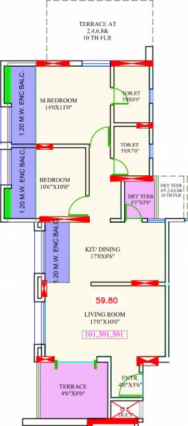 Smile Kaizen (2BHK+2T (643.68 sq ft) 643.68 sq ft)