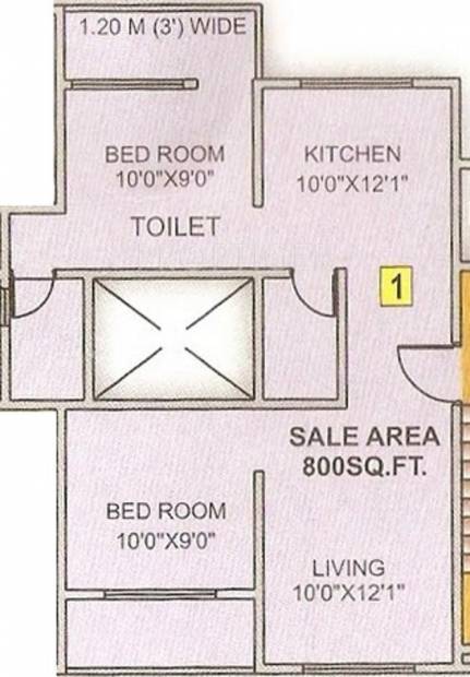 RK Nisarg Srushti (2BHK+2T (800 sq ft) 800 sq ft)