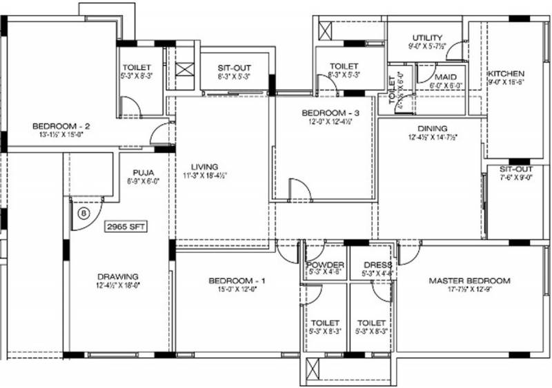 Manbhum Around the Grove (4BHK+5T (2,965 sq ft) + Servant Room 2965 sq ft)