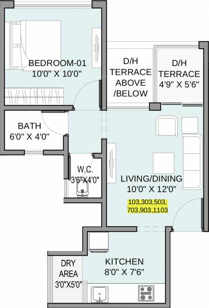 Gayatri Properties Twin Towers (1BHK+1T (357.26 sq ft) 357.26 sq ft)