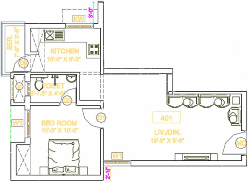 Arthvedastar Pranav Navarathna (1BHK+1T (714 sq ft) 714 sq ft)