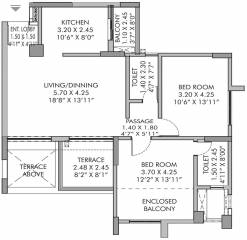 Pride Purple Park Ivory Phase II (2BHK+2T (780.06 sq ft) 780.06 sq ft) Pride Purple Park Ivory Phase II (2BHK+2T (780.06 sq ft) 780.06 sq ft)