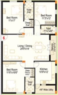 Maphar Calyx (3BHK+3T (1,758 sq ft) 1758 sq ft)