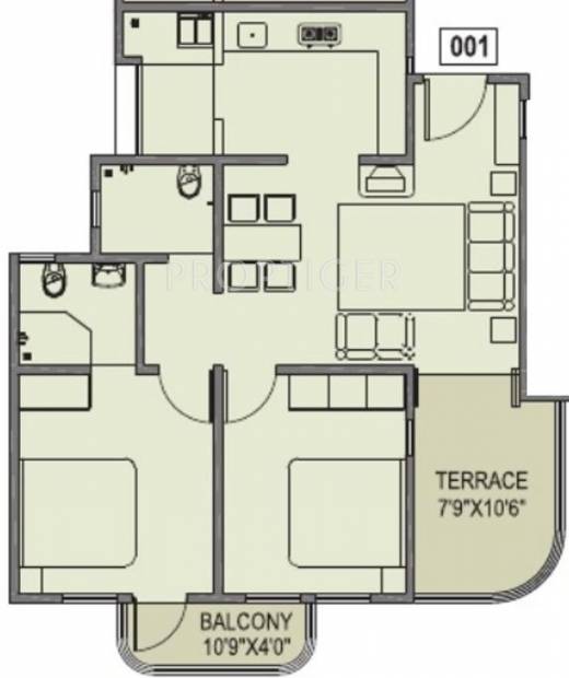 Phadnis Takshashila (2BHK+2T (929 sq ft) 929 sq ft)