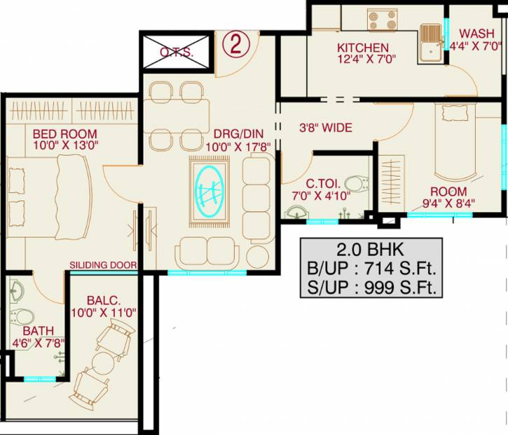 Vista Victoria Urbane Oasis (2BHK+2T (999 sq ft) 999 sq ft)