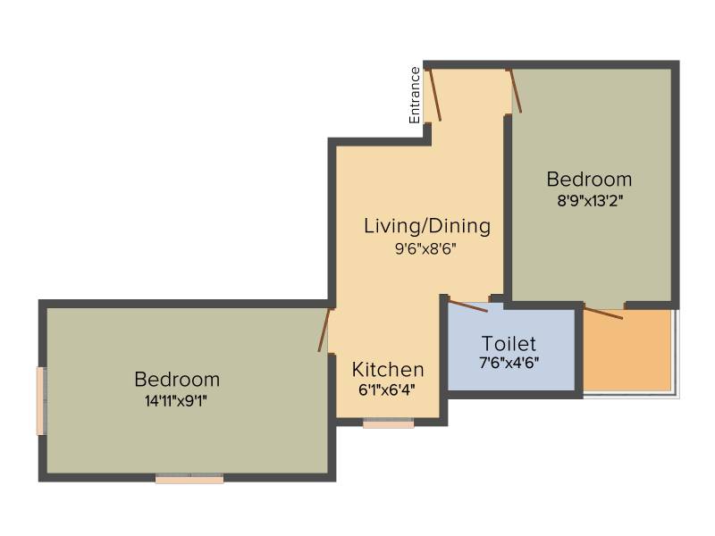 Basu And Dutta Ganga Enclave (2BHK+2T (770 sq ft) 770 sq ft)