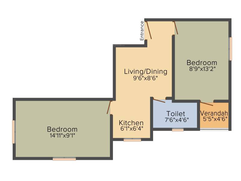 Basu And Dutta Ganga Enclave (2BHK+2T (769 sq ft) 769 sq ft)