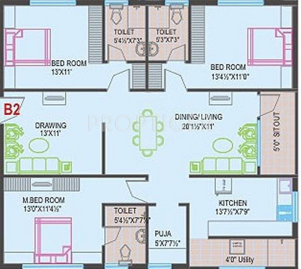 Yashoda Sannidhi (3BHK+3T (1,764 sq ft)   Pooja Room 1764 sq ft)