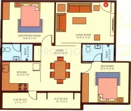 Ram Sai Ram Residency (2BHK+2T (1,115 sq ft) 1115 sq ft)