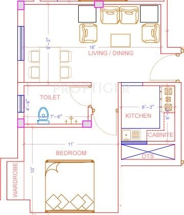 MACC Surya Chandar (1BHK+1T (525 sq ft) 525 sq ft)