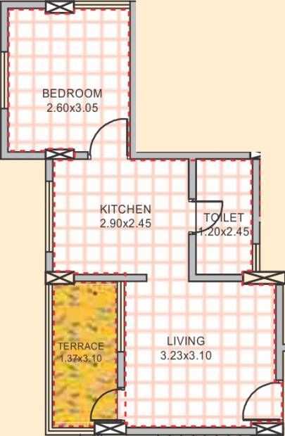Venkatesh Galaxy (1BHK+1T (301.82 sq ft) 301.82 sq ft)