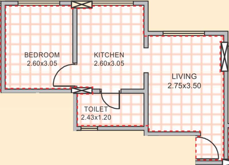 Venkatesh Galaxy (1BHK+1T (310.00 sq ft) 310 sq ft)