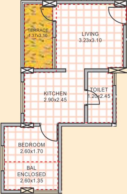 Venkatesh Galaxy (1BHK+1T (266.19 sq ft) 266.19 sq ft)