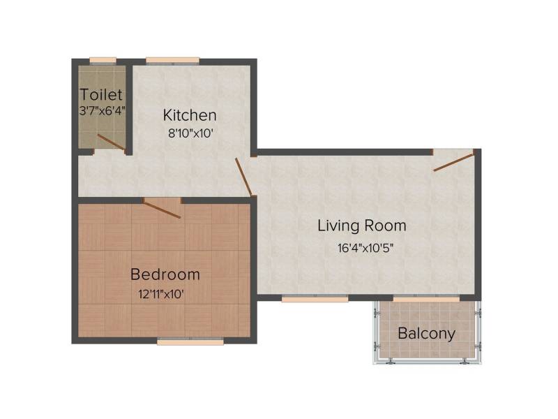 Manas Serene Homes (1BHK+1T (457.90 sq ft) 457.9 sq ft)