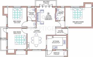Priams Nivasini (3BHK+2T (1,365 sq ft) 1365 sq ft) Priams Nivasini (3BHK+2T (1,365 sq ft) 1365 sq ft)