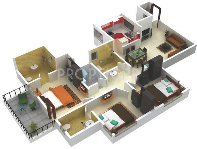The Anand (3BHK+3T (1,176 sq ft) 1176 sq ft)