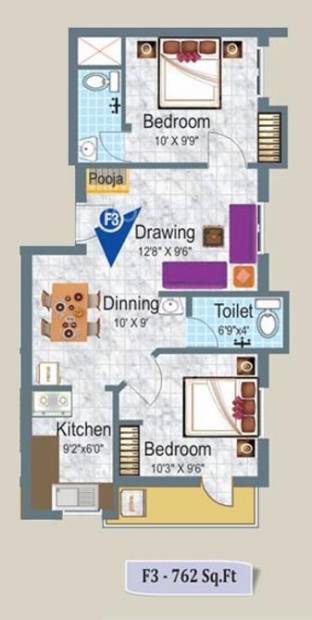 ShriHari Lotus Enclave (2BHK+2T (762 sq ft) 762 sq ft)