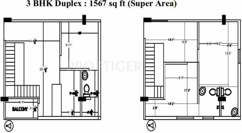 Magnolia Residency (3BHK+3T (1,567 sq ft) 1567 sq ft)