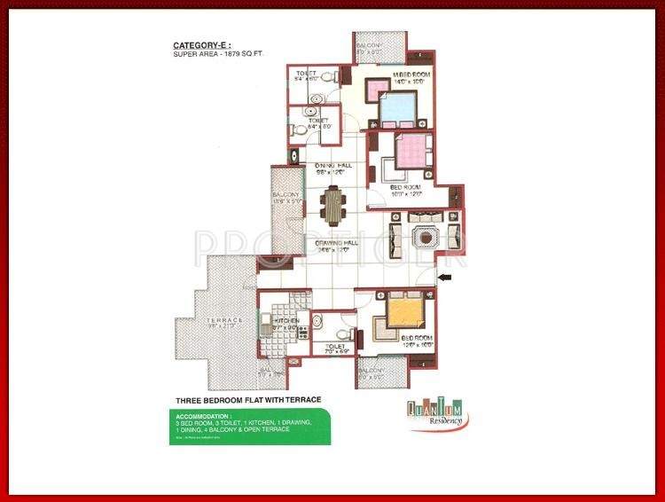 Quantum Quantum Residency (3BHK+3T (1,879 sq ft) 1879 sq ft)