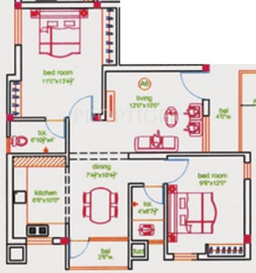 KVK Kolapakkam (2BHK+2T (961 sq ft) 961 sq ft)
