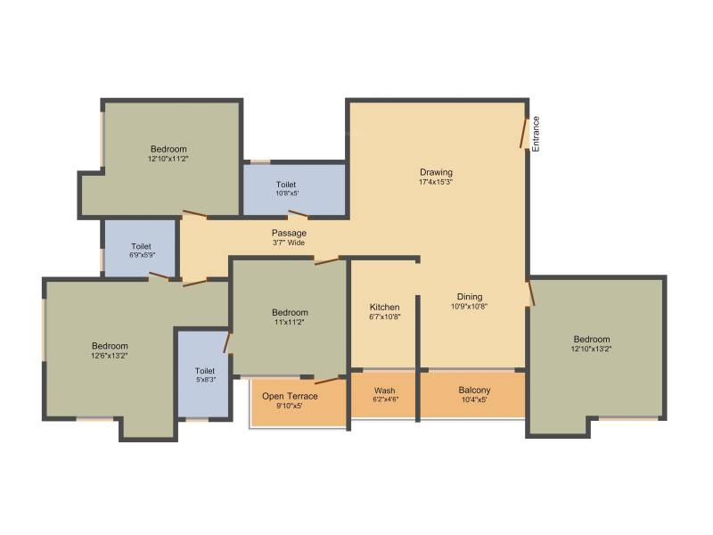 Merlin Iland (4BHK+4T (1,604 sq ft) 1604 sq ft)