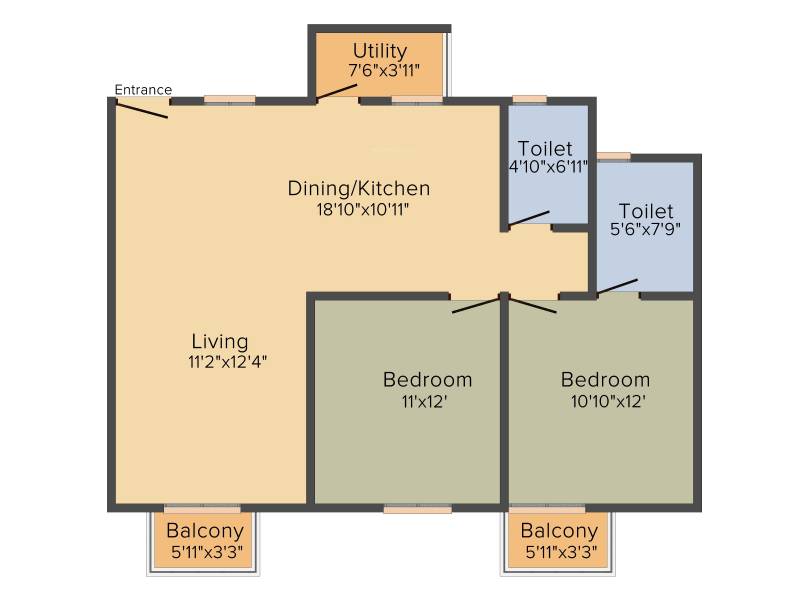 Alpine Vistula (2BHK (1070 sq ft) 1070 sq ft)