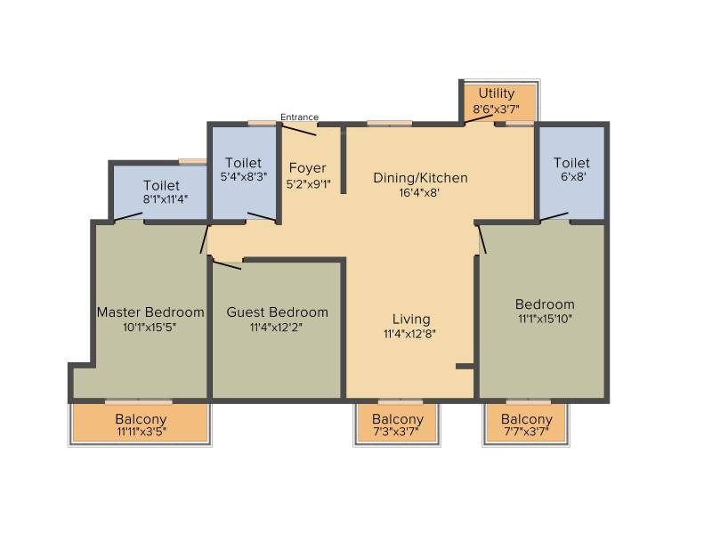 Alpine Vistula (3BHK (1491 sq ft) 1491 sq ft)