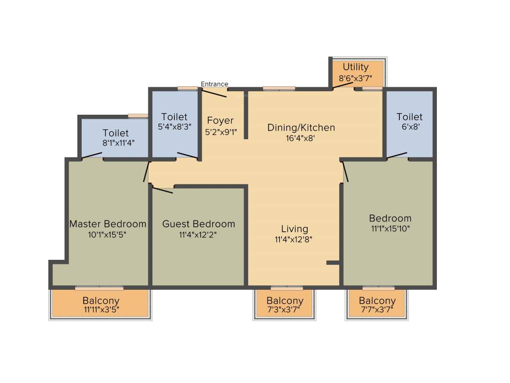 Alpine Vistula (3BHK (1491 sq ft) 1491 sq ft) Alpine Vistula (3BHK (1491 sq ft) 1491 sq ft)