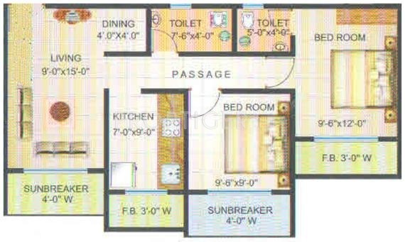 Sarosh Sarosh Residency (2BHK+2T (920 sq ft) 920 sq ft)
