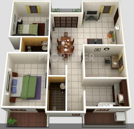 Balaji Lemon Tree (2BHK+2T (1,370 sq ft) 1370 sq ft)