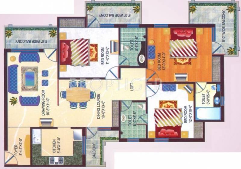 Arihant Harmony (3BHK+3T (1,810 sq ft) 1810 sq ft)