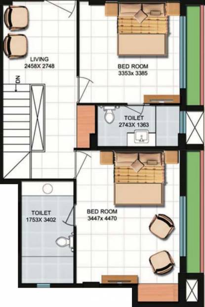 Meharia Oxford Devaa (3BHK+4T (1,834 sq ft) 1834 sq ft)