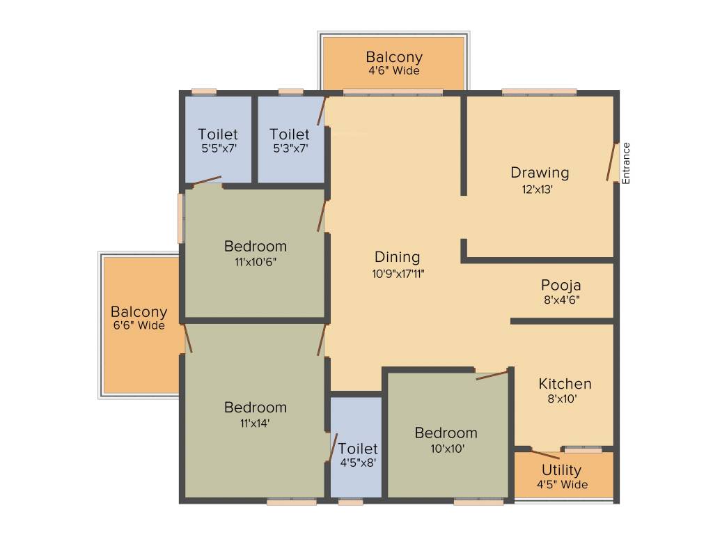 Sukhii 9 (3BHK+3T (1,675 sq ft) 1675 sq ft) Sukhii 9 (3BHK+3T (1,675 sq ft) 1675 sq ft)