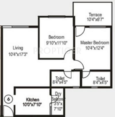 Alcon Square (2BHK+2T (903 sq ft) 903 sq ft)