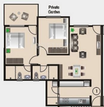 Alcon Square (2BHK+2T (1,544 sq ft) 1544 sq ft)