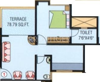 Purple Panchavati (1BHK+1T (582 sq ft) 582 sq ft)