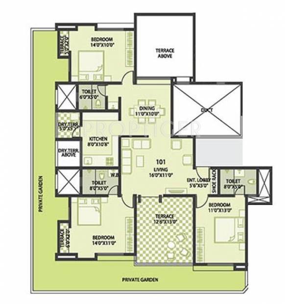 Pate Kimaya (3BHK+3T (1,669 sq ft) 1669 sq ft)