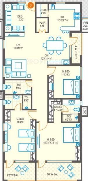 Vishal Vishals Srinivasakrupa (3BHK+3T (2,303 sq ft) 2303 sq ft)