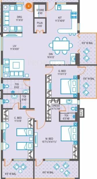 Vishal Vishals Srinivasakrupa (3BHK+3T (2,738 sq ft) 2738 sq ft)