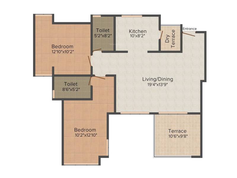 Eisha Group Zenith 2BHK (1258 sq ft)