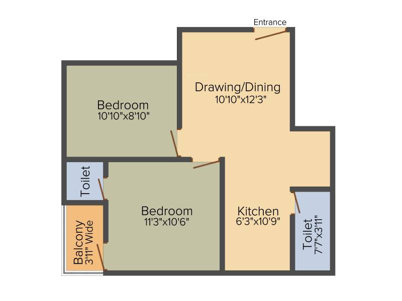 Siddhi Vinayak Vinayak Apartment (2BHK+2T (768 sq ft) 768 sq ft)