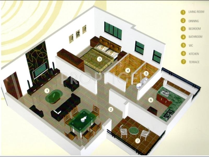 NS Sanskar Residency (1BHK+1T (734 sq ft) 734 sq ft)