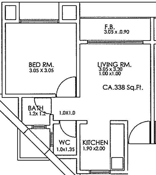 Sai Nandadeep (1BHK+1T (337.99 sq ft) 337.99 sq ft)