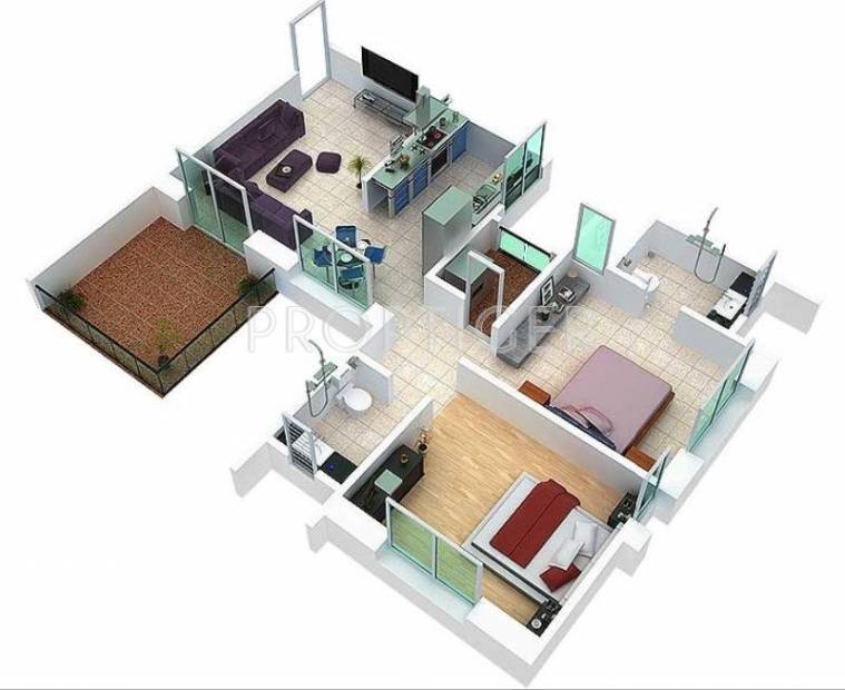 Tyagi Windwards (2BHK+2T (1,030 sq ft) 1030 sq ft)