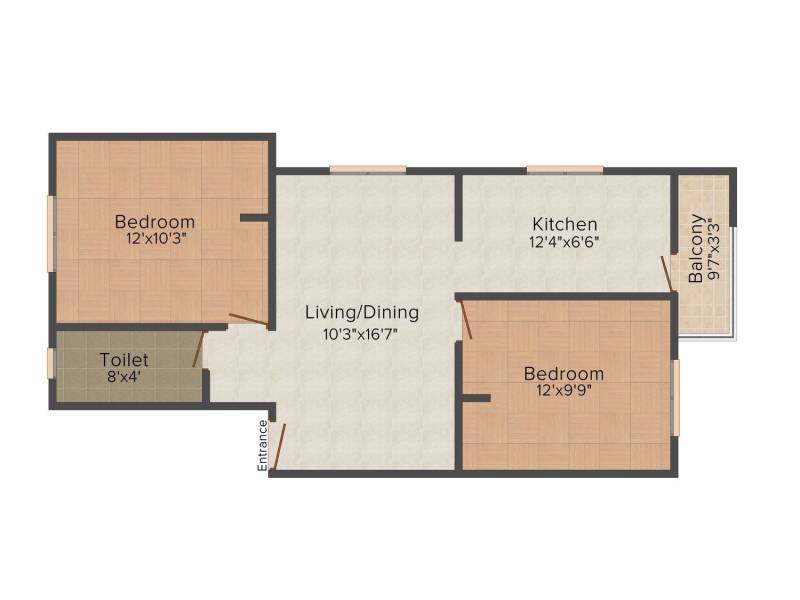 Ruby Homes (2BHK+1T (794 sq ft) 794 sq ft)