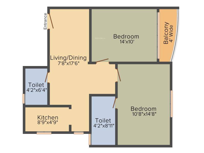 MCK Pratibha Enclave (2BHK+2T (926 sq ft) 926 sq ft)