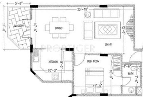Narayan Ne Shri Raj (1BHK+1T (948 sq ft) 948 sq ft)