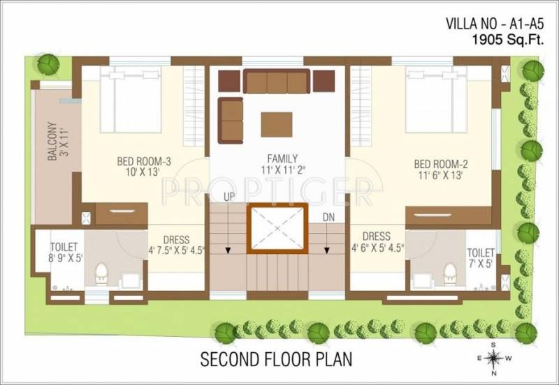 Anmol Kiran (3BHK+3T (1,905 sq ft)   Servant Room 1905 sq ft)