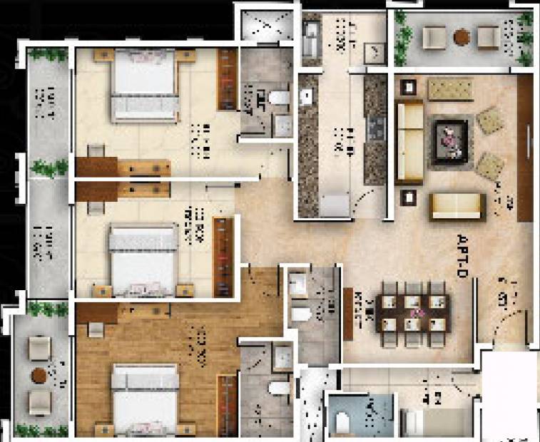 Ubercorp Signature (3BHK+4T (2,214 sq ft) 2214 sq ft)