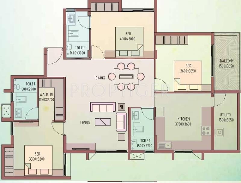 Mythreyi Naimisha (3BHK+3T (1,715 sq ft) 1715 sq ft)